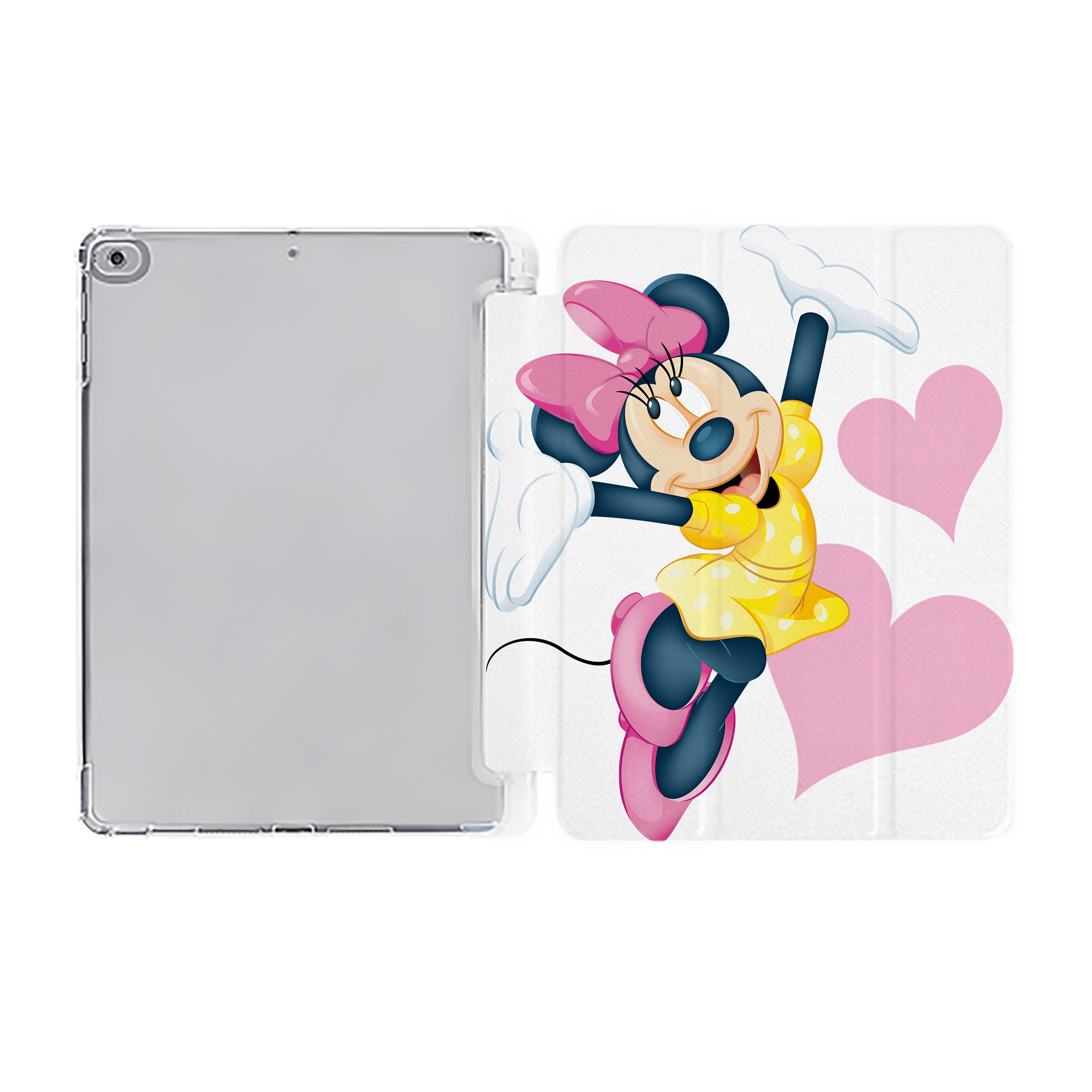 （画像用） ミッキーマウス Mickey Mouse IPad ケース ペン収納付き 三つ折りスタンド PUレザー×シリコン 対応機種9.5/10.5/10.9インチ